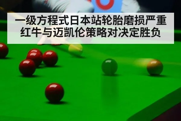 一级方程式日本站轮胎磨损严重 红牛与迈凯伦策略对决定胜负
